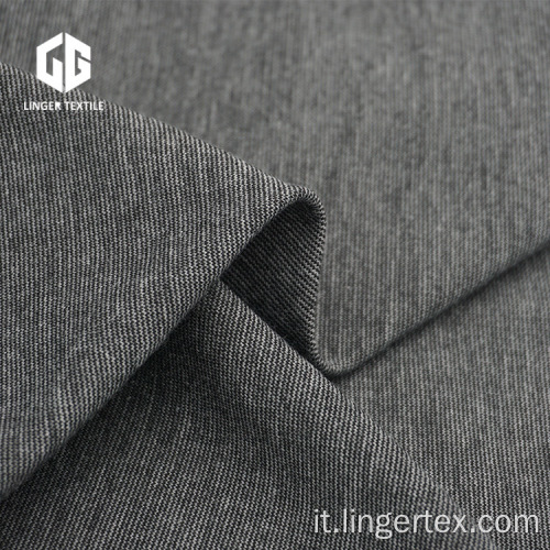 Tessuto Roma spandex poliestere rayon grigio melange